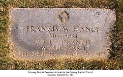 William Francis Haney headstone