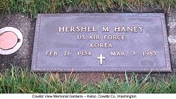 Picture of Hershel Haney headstone